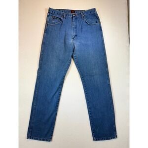 Wrangler Mens Regular Fit Jeans Blue Denim Pants Size 36x34